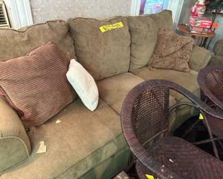 Brown Sofa and Cushions