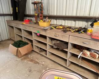 Large Shop Cabinet with Six Drawers and shelving