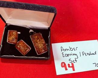 Amber Earing's and Pendant