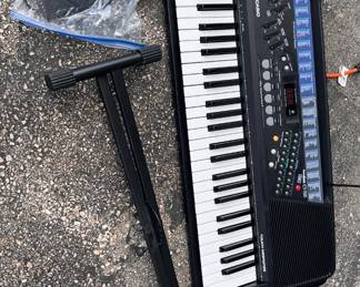 CASIO Tone-Bank CT700, with stand, charger, music stand & music books