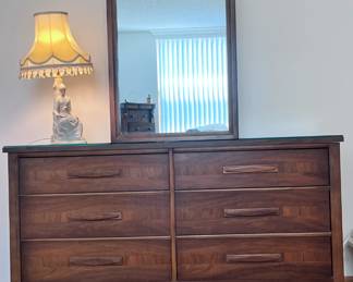 MCM chest of drawers / vanity with mirror