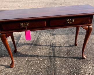 "Crescent" sofa table bought at Marshall Fields, with receipt