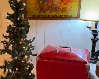 Vintage metal cooler