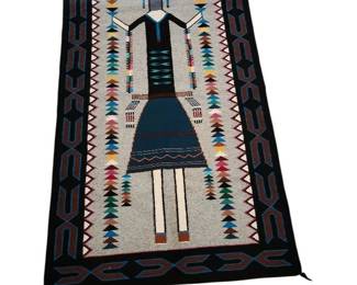Navajo Rug with Woman