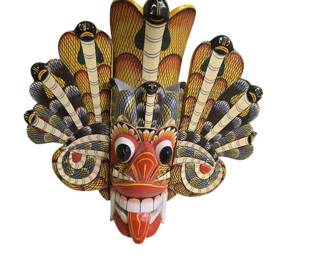 Traditional Sri Lankan Rakshz Drvil Mask