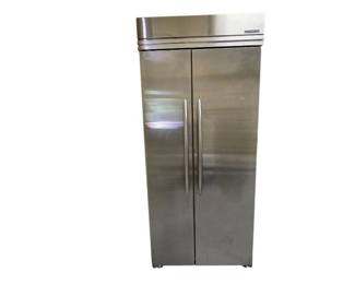 KitchenAid Superba 36 Stainless Side by Side Refrigerator with Wood Look Sides