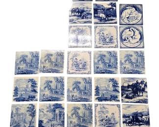 Decorative Blue and White Tiles