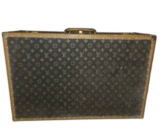 Vintage Louis Vuitton Style Hardshell Suitcase