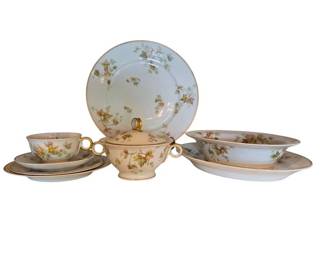 Vintage Havilands Autumn Leaf Gold Rimmed Fine Bone China