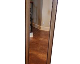 Full Length Silver Colored Floor Mirror