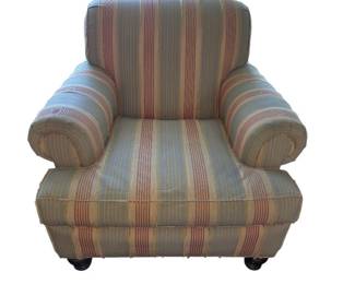 Nice Rolled Arm Accent Chair with Matching Pillow