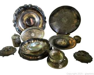 15 Lovely Serving Pieces Mainly Silverplate