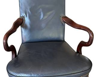 Genuine Top Grain Leather High Back Chair by Classic