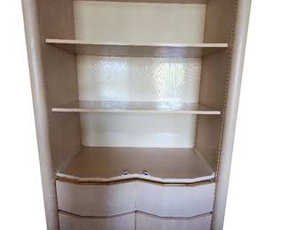 Vintage Lacquered Wood Armoire Dresser