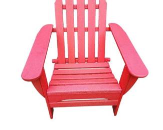Plywood Red Adirondack Chair