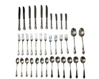 Brocade Sterling Flatware By International Silver 36 Pieces No Monograms