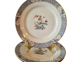 3 Theordore Haviland Plates Rajah Limoges France
