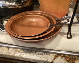 Red Copper Skillets