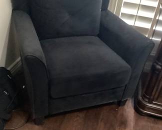 an extra black felt chair goes great anywhere