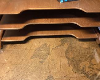 Wood Letter Trays