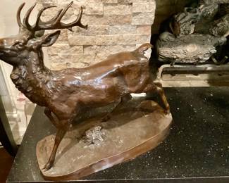 Large Bronze Elk