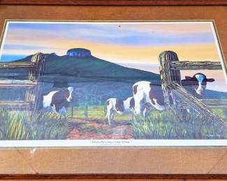 PILOT MOUNTAIN LARGE FRAMED PRINT
