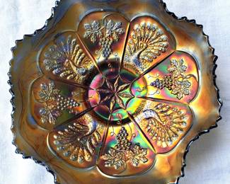 FENTON PEACOCK BOWL