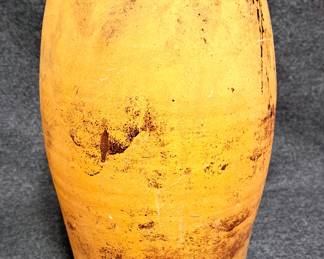 BROWN POTTERY SIGNED BOTTOM