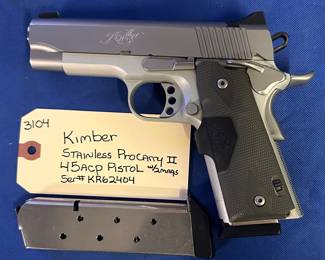 Kimber Stainless ProCarry II 45acp pistol