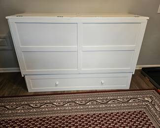 Queen size Murphy Bed in console.  63"L x 25"D x 42" H