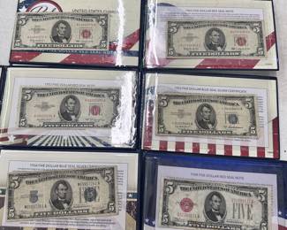 $5. Red & Blue seals