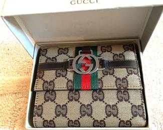 Gucci leather logo wallet/Italy/NIB