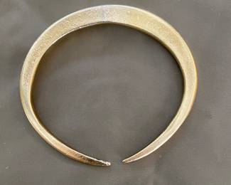 Brutalist metal bracelet (signed but illegible)