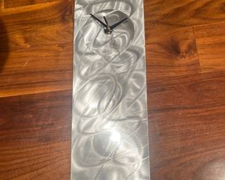 Signed Steven Lloyd MC aluminum wall clock