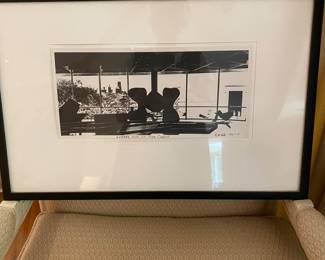 1983 J. White photograph "Another View of the Castle" from an apartment overlooking the Smithsonian.