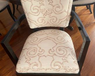 Pair/ two armchairs used at head of DR table