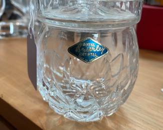 Royal Brierly cut crystal jam jar