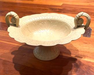 Late 18th/early 19th C. Ridgway drabware pedestal bowl w/ handles