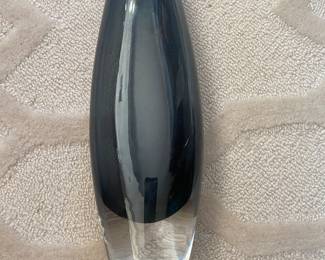 MC Swedish art glass vase 10.25" (Sven Palmqvist?)