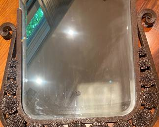 Antique cast-iron wall mirror/France