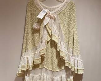 Cotton knit summer cape