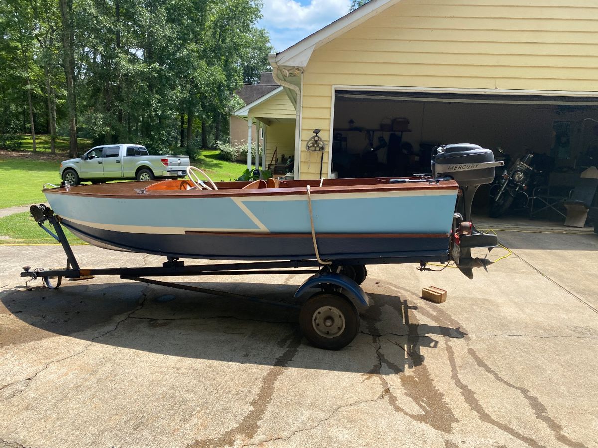 Early 1950’s McNeil boat works Scottsdale Ga wooden boat 