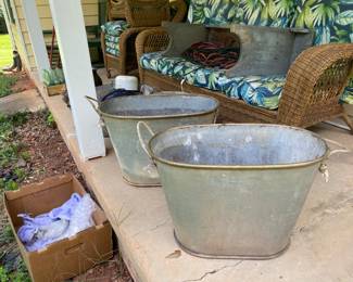 French galvanized containers 