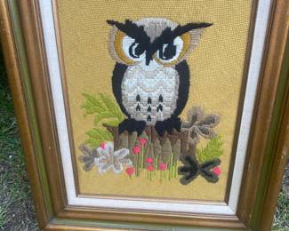 1970’s stitch work owl 