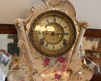 ANTIQUE ANSONIA CHINA CLOCK