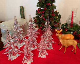 ART GLASS CHRISTMAS TREES