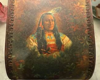 VINTAGE NATIVE AMERICAN CELLULOID COLLAR BOX 