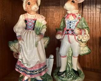 FITZ & FLOYD DAPPER RABBITS 