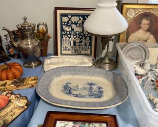 VINTAGE GLASSWARE AND LAMPS