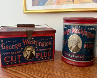 VINTAGE GEORGE WASHINGTON TOBACCO TINS